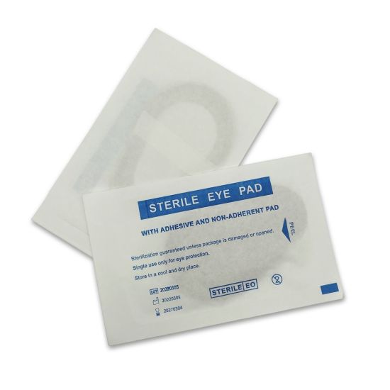 eye pad with adhesive